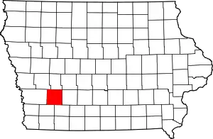 State map highlighting Cass County