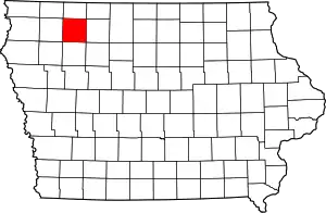 State map highlighting Clay County