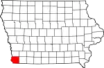 State map highlighting Fremont County