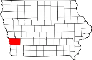 Pottawattamie County map