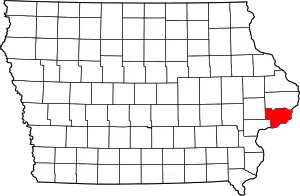 State map highlighting Scott County