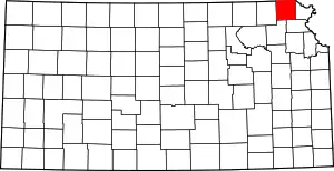 State map highlighting Brown County