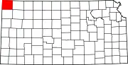 State map highlighting Cheyenne County