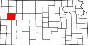 State map highlighting Logan County