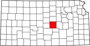 State map highlighting McPherson County