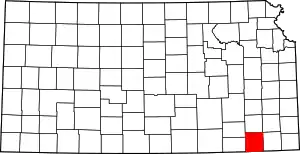 State map highlighting Montgomery County