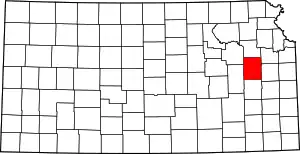 State map highlighting Osage County