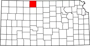 Map of Kansas highlighting Phillips County