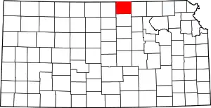 State map highlighting Republic County