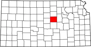 State map highlighting Saline County