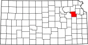 State map highlighting Shawnee County