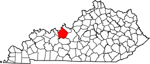 State map highlighting Breckinridge County