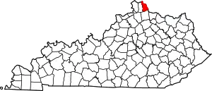 State map highlighting Campbell County