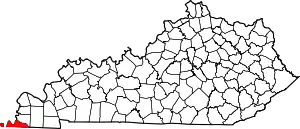 State map highlighting Fulton County