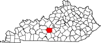 Map of Kentucky highlighting Hart County