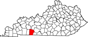 State map highlighting Logan County