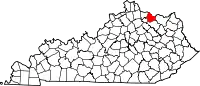 State map highlighting Mason County