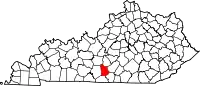 State map highlighting Metcalfe County