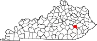 State map highlighting Owsley County