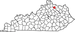 State map highlighting Robertson County