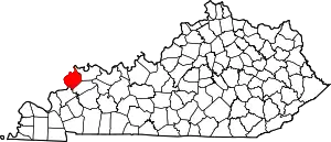 State map highlighting Union County