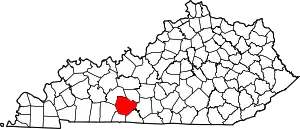 State map highlighting Warren County