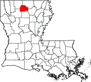 State map highlighting Lincoln Parish