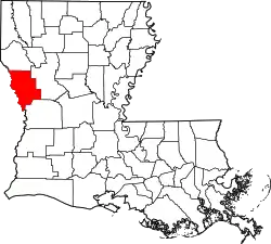 Location within the U.S. state of Louisiana