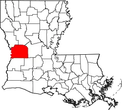 Location within the U.S. state of Louisiana