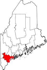 State map highlighting Cumberland County