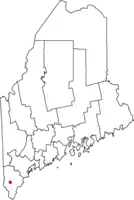 Location of city of Sanford in map of Maine