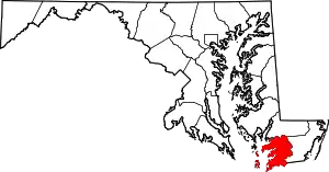 State map highlighting Somerset County