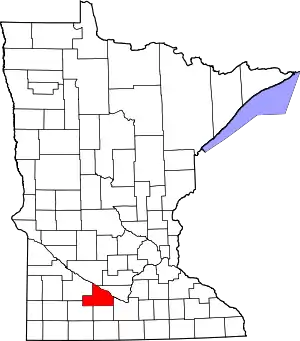 State map highlighting Brown County