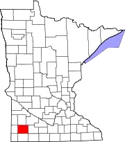 State map highlighting Murray County