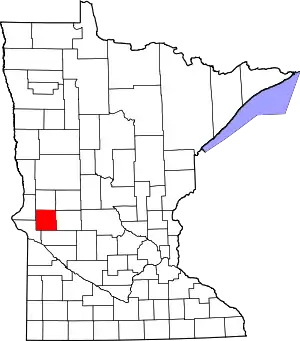 State map highlighting Stevens County