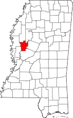 Map of Mississippi highlighting Humphreys County