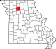 Map of Missouri highlighting Livingston County