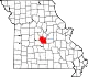 A state map highlighting Miller County in the middle part of the state.