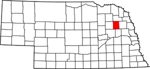 Map of Nebraska highlighting Stanton County