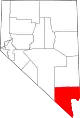 State map highlighting Clark County