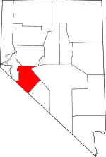 State map highlighting Mineral County