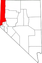 State map highlighting Washoe County