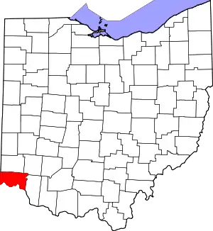 State map highlighting Hamilton County