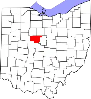 State map highlighting Marion County