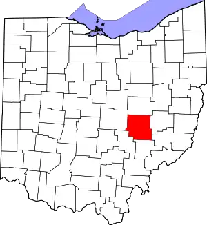 Muskingum County map