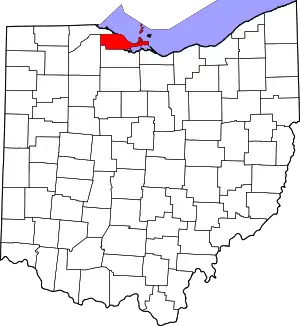 State map highlighting Ottawa County