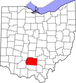 State map highlighting Ross County