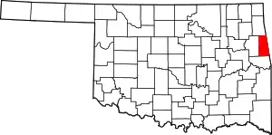 State map highlighting Adair County