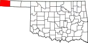 State map highlighting Cimarron County