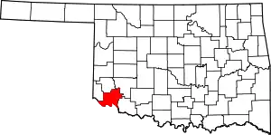 State map highlighting Jackson County